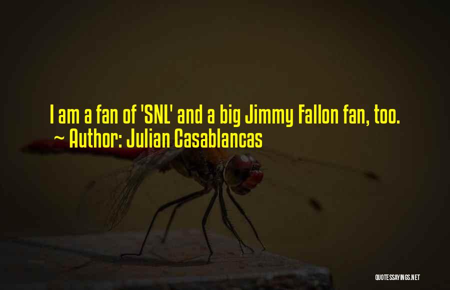 Julian Casablancas Quotes: I Am A Fan Of 'snl' And A Big Jimmy Fallon Fan, Too.