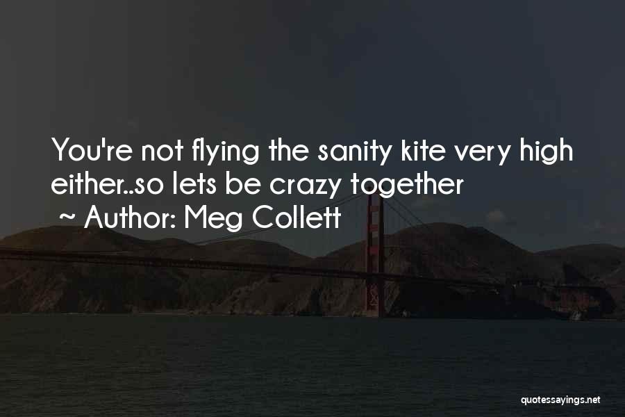 Meg Collett Quotes: You're Not Flying The Sanity Kite Very High Either..so Lets Be Crazy Together