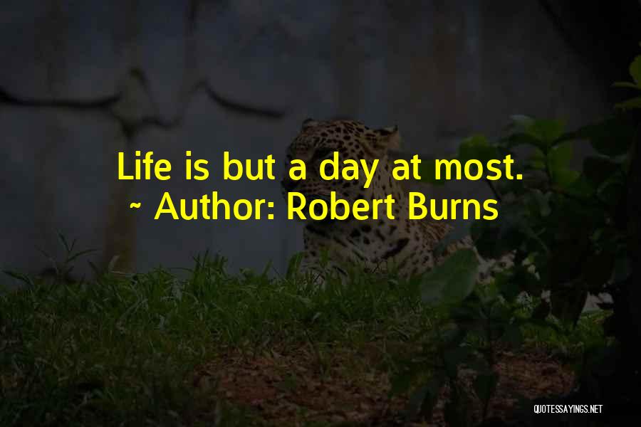 Robert Burns Quotes: Life Is But A Day At Most.