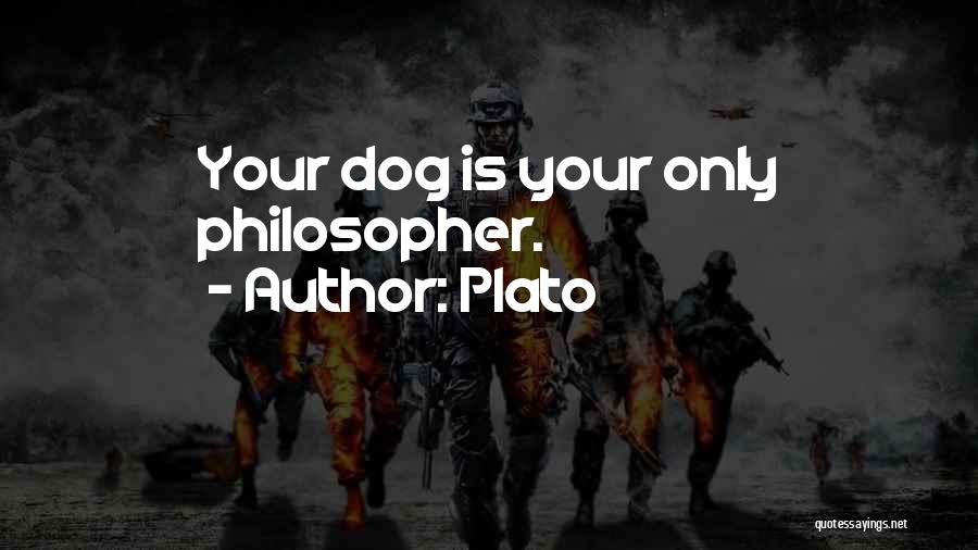 Plato Quotes: Your Dog Is Your Only Philosopher.