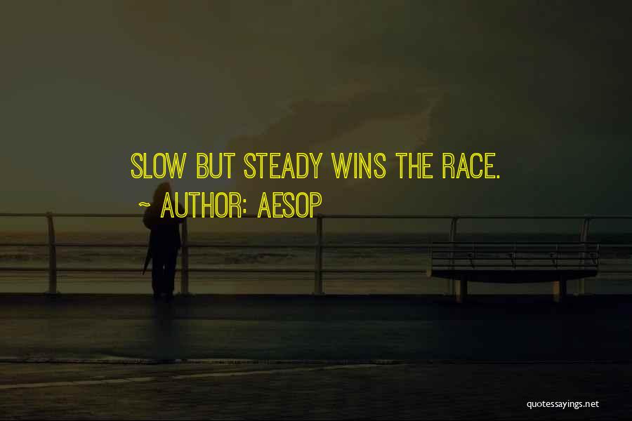 Aesop Quotes: Slow But Steady Wins The Race.