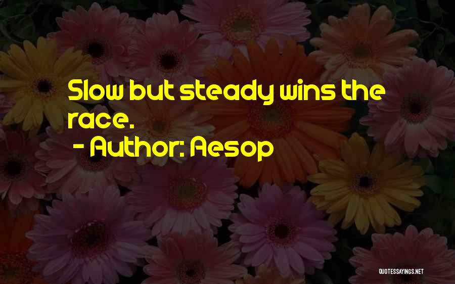 Aesop Quotes: Slow But Steady Wins The Race.