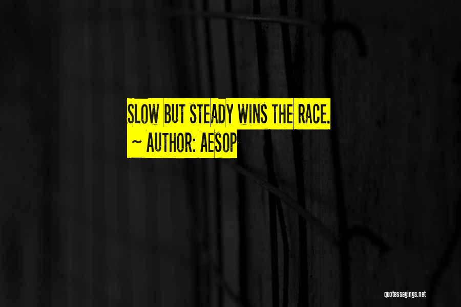 Aesop Quotes: Slow But Steady Wins The Race.