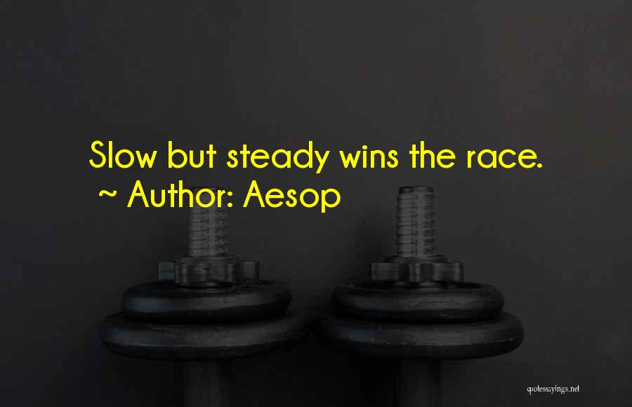 Aesop Quotes: Slow But Steady Wins The Race.