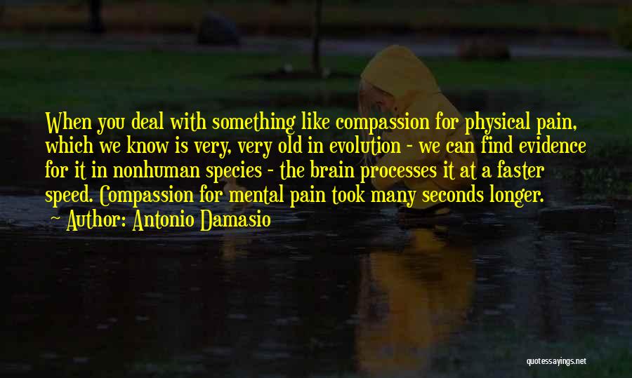 Antonio Damasio Quotes: When You Deal With Something Like Compassion For Physical Pain, Which We Know Is Very, Very Old In Evolution -