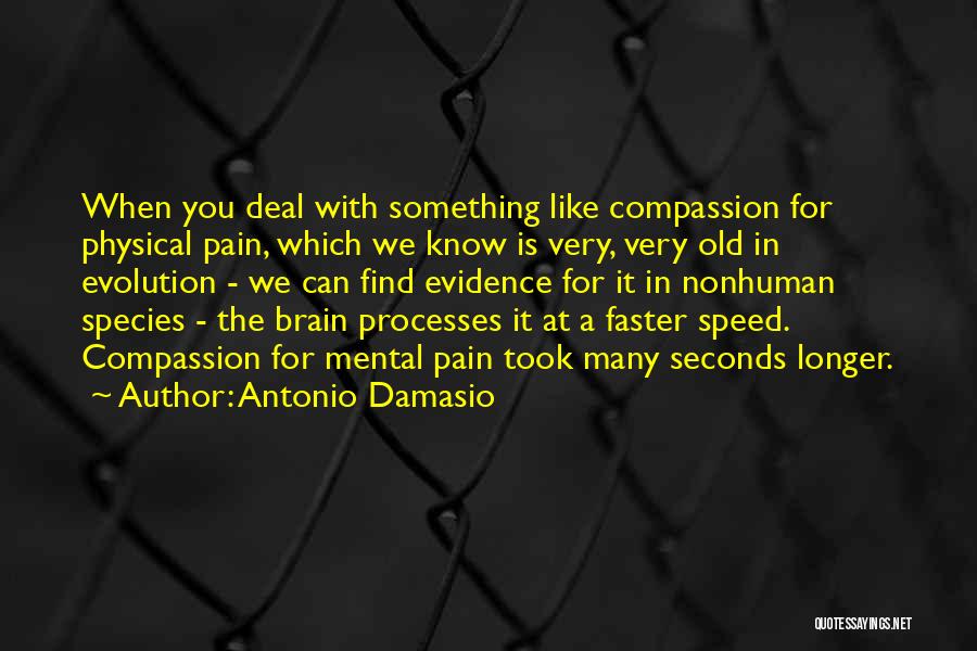 Antonio Damasio Quotes: When You Deal With Something Like Compassion For Physical Pain, Which We Know Is Very, Very Old In Evolution -