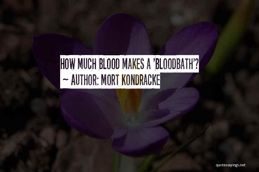 Mort Kondracke Quotes: How Much Blood Makes A 'bloodbath'?