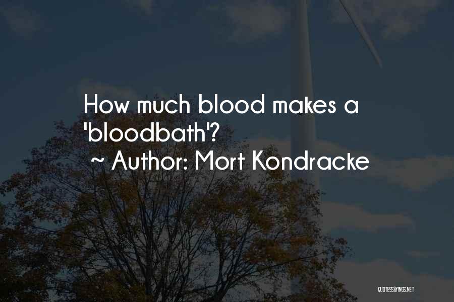 Mort Kondracke Quotes: How Much Blood Makes A 'bloodbath'?
