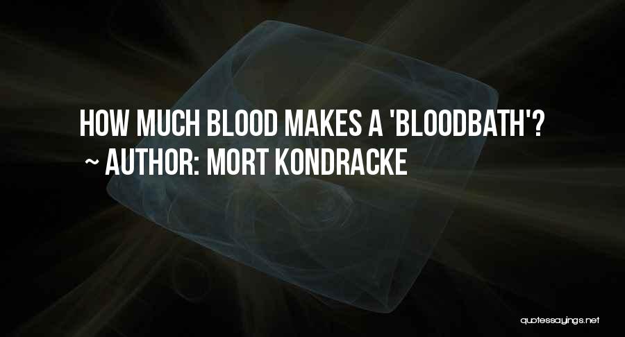 Mort Kondracke Quotes: How Much Blood Makes A 'bloodbath'?