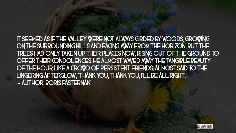 Boris Pasternak Quotes: It Seemed As If The Valley Were Not Always Girded By Woods, Growing On The Surrounding Hills And Facing Away