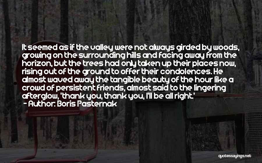 Boris Pasternak Quotes: It Seemed As If The Valley Were Not Always Girded By Woods, Growing On The Surrounding Hills And Facing Away