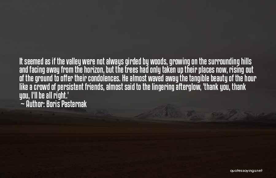 Boris Pasternak Quotes: It Seemed As If The Valley Were Not Always Girded By Woods, Growing On The Surrounding Hills And Facing Away