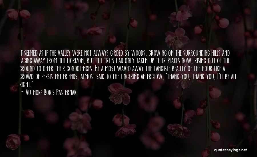 Boris Pasternak Quotes: It Seemed As If The Valley Were Not Always Girded By Woods, Growing On The Surrounding Hills And Facing Away