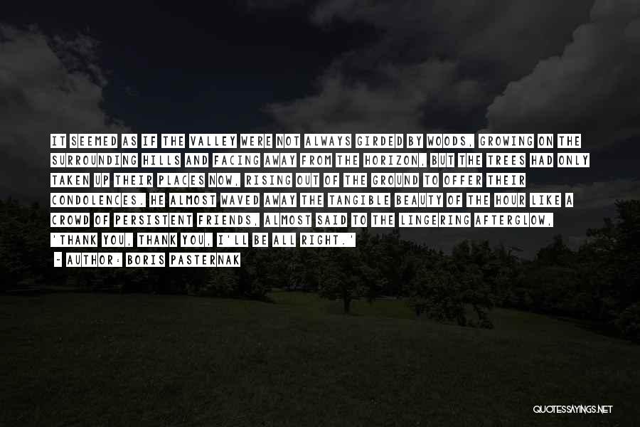 Boris Pasternak Quotes: It Seemed As If The Valley Were Not Always Girded By Woods, Growing On The Surrounding Hills And Facing Away