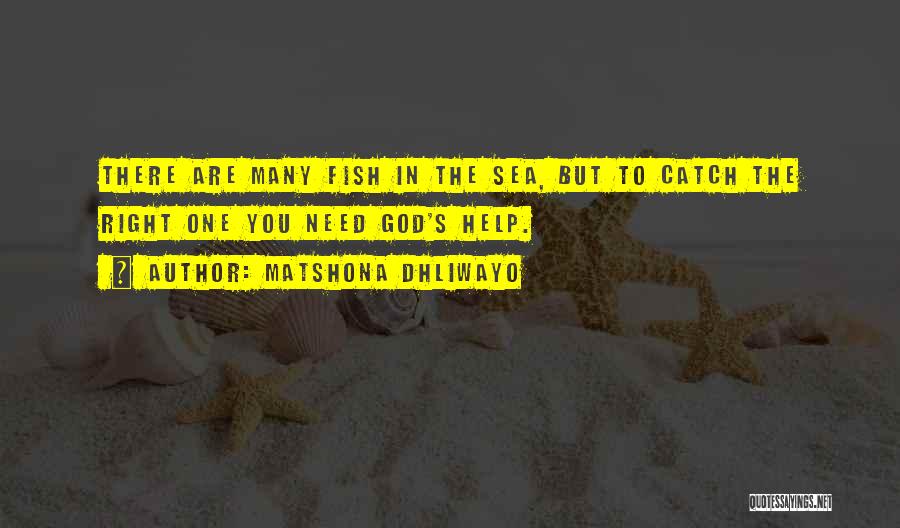 Matshona Dhliwayo Quotes: There Are Many Fish In The Sea, But To Catch The Right One You Need God's Help.