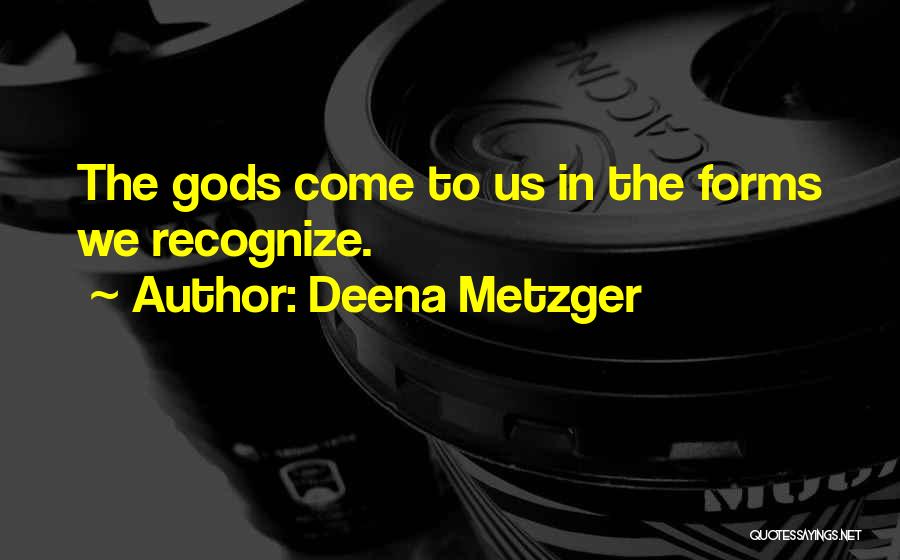 Deena Metzger Quotes: The Gods Come To Us In The Forms We Recognize.