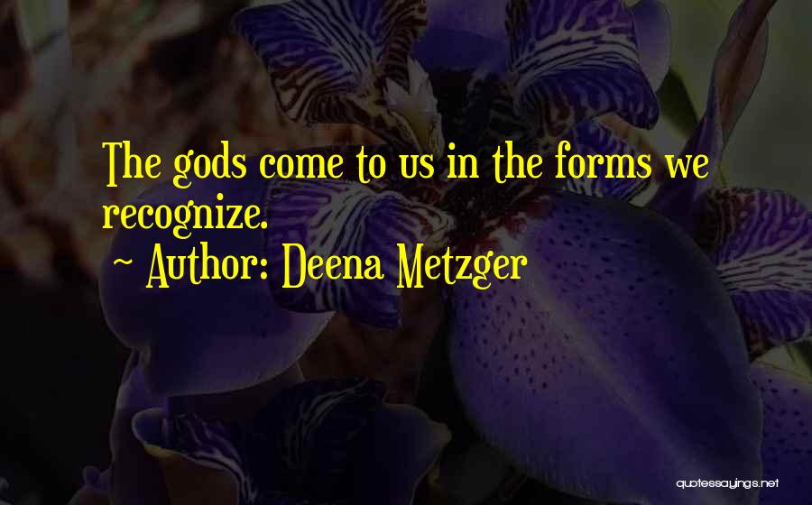 Deena Metzger Quotes: The Gods Come To Us In The Forms We Recognize.