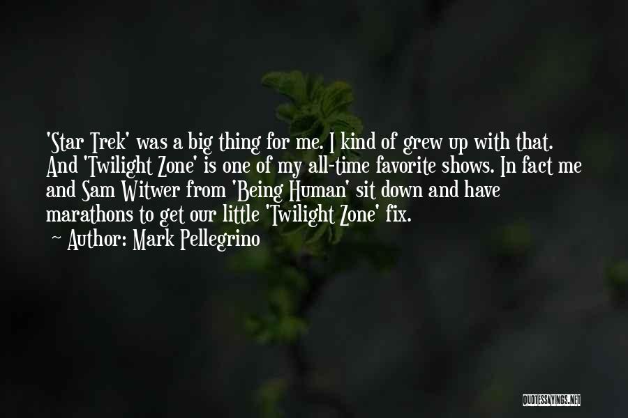Mark Pellegrino Quotes: 'star Trek' Was A Big Thing For Me. I Kind Of Grew Up With That. And 'twilight Zone' Is One
