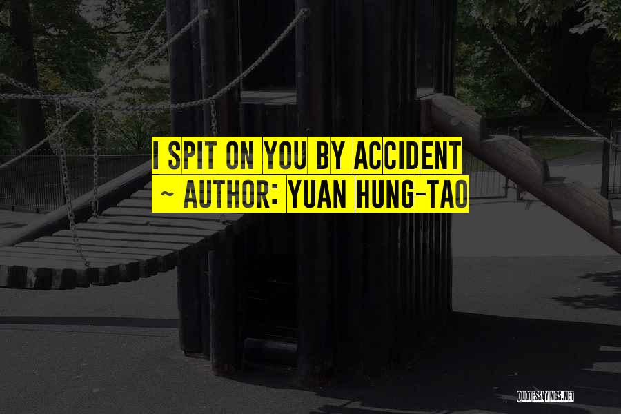 Yuan Hung-Tao Quotes: I Spit On You By Accident