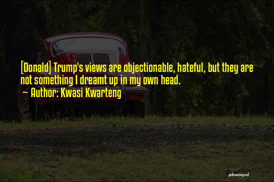 Kwasi Kwarteng Quotes: [donald] Trump's Views Are Objectionable, Hateful, But They Are Not Something I Dreamt Up In My Own Head.