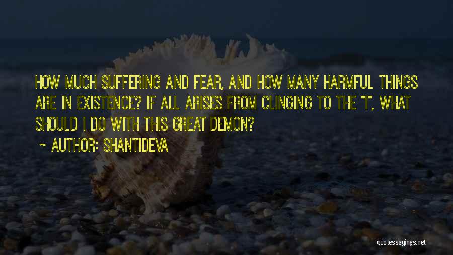 Shantideva Quotes: How Much Suffering And Fear, And How Many Harmful Things Are In Existence? If All Arises From Clinging To The