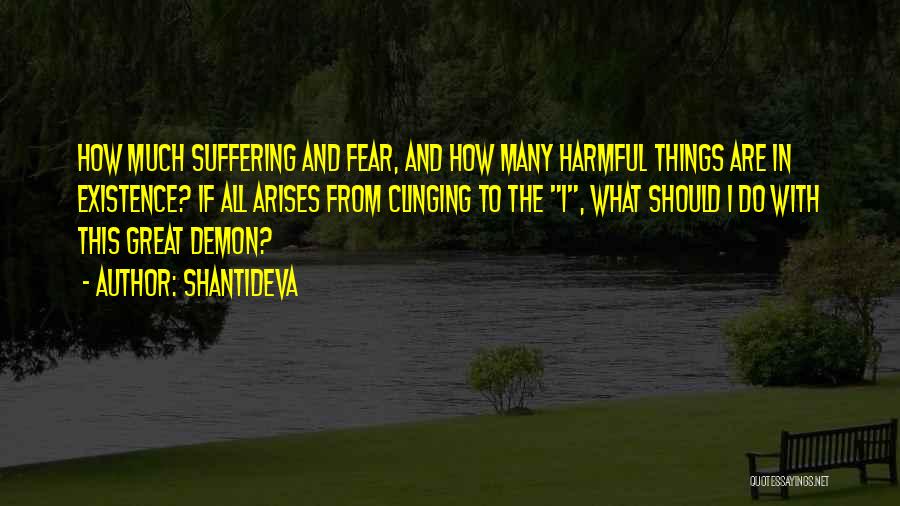 Shantideva Quotes: How Much Suffering And Fear, And How Many Harmful Things Are In Existence? If All Arises From Clinging To The