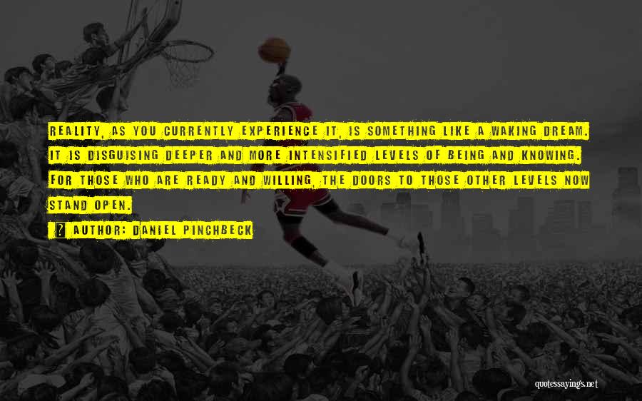 Daniel Pinchbeck Quotes: Reality, As You Currently Experience It, Is Something Like A Waking Dream. It Is Disguising Deeper And More Intensified Levels