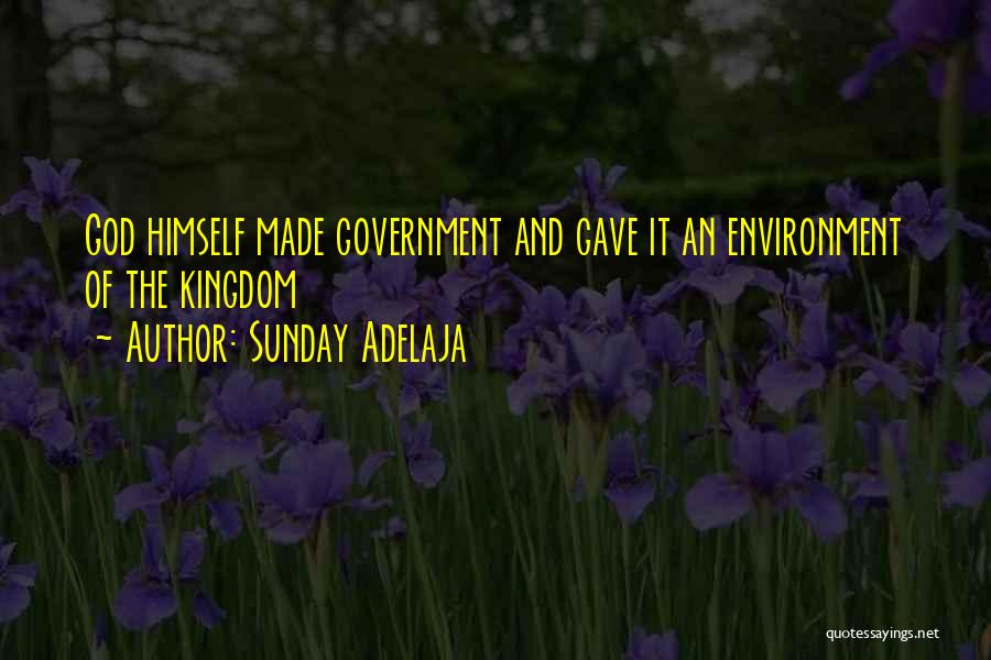 Sunday Adelaja Quotes: God Himself Made Government And Gave It An Environment Of The Kingdom