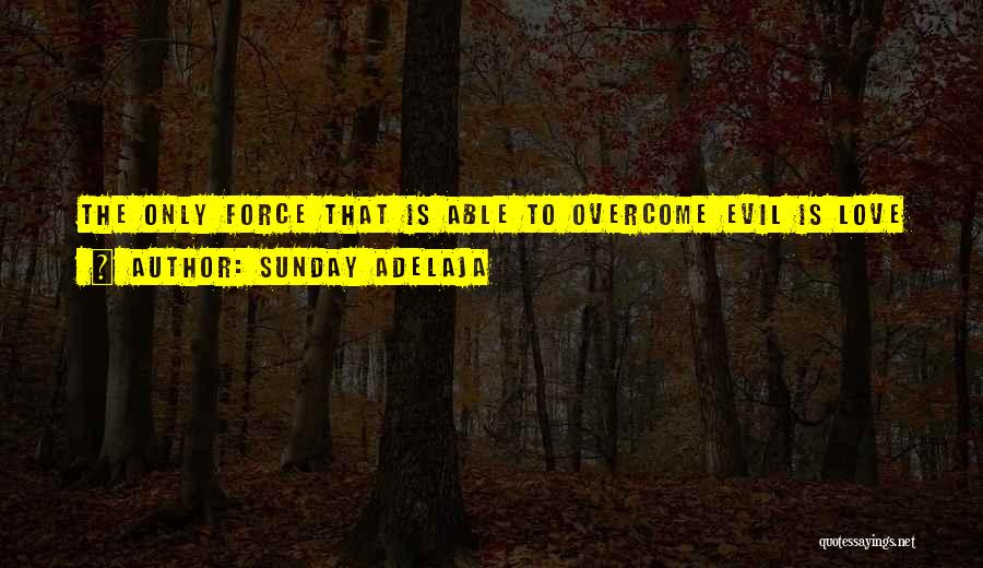Sunday Adelaja Quotes: The Only Force That Is Able To Overcome Evil Is Love