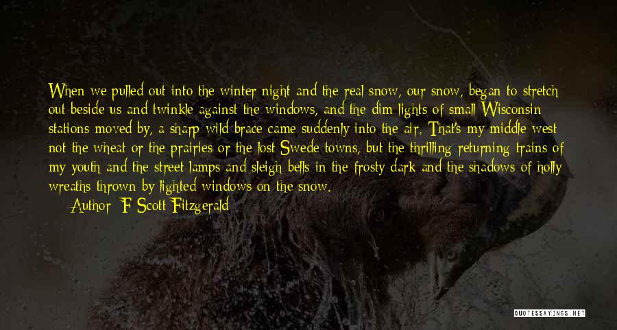 F Scott Fitzgerald Quotes: When We Pulled Out Into The Winter Night And The Real Snow, Our Snow, Began To Stretch Out Beside Us