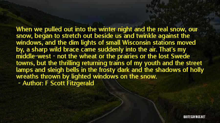 F Scott Fitzgerald Quotes: When We Pulled Out Into The Winter Night And The Real Snow, Our Snow, Began To Stretch Out Beside Us