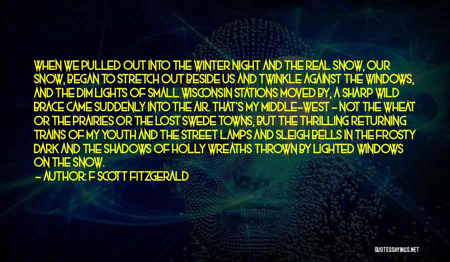F Scott Fitzgerald Quotes: When We Pulled Out Into The Winter Night And The Real Snow, Our Snow, Began To Stretch Out Beside Us