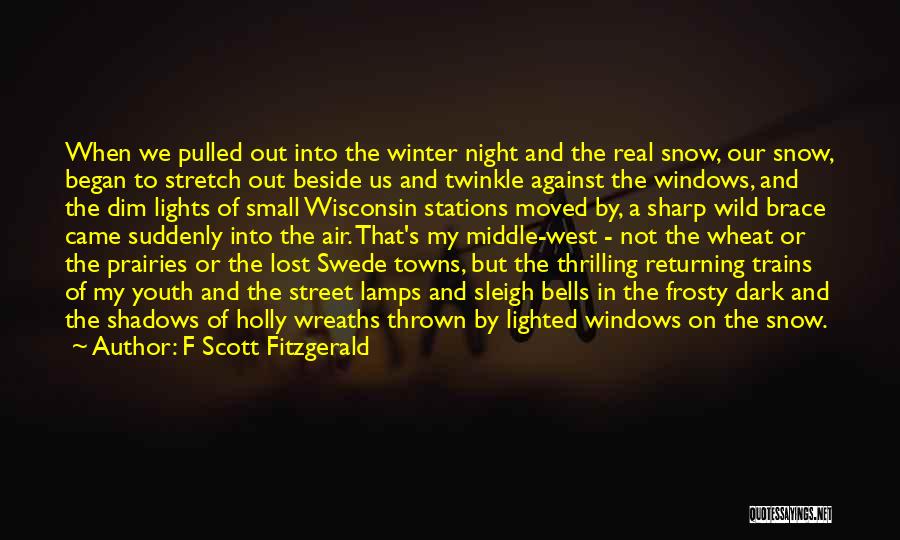 F Scott Fitzgerald Quotes: When We Pulled Out Into The Winter Night And The Real Snow, Our Snow, Began To Stretch Out Beside Us