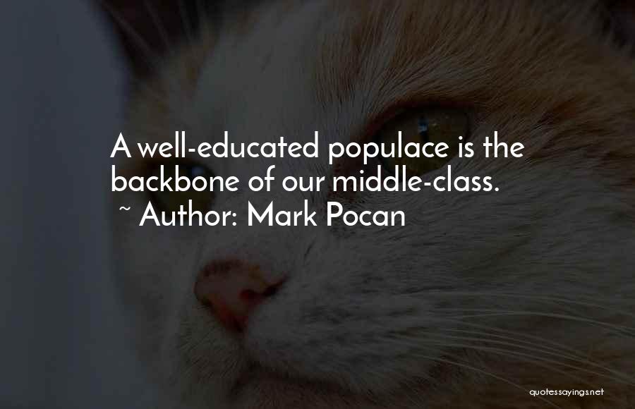 Mark Pocan Quotes: A Well-educated Populace Is The Backbone Of Our Middle-class.