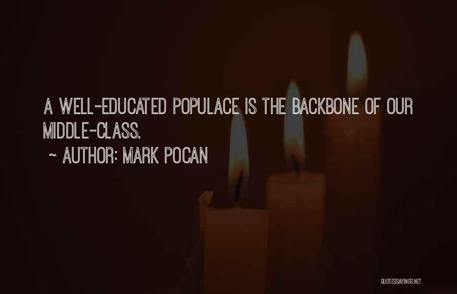 Mark Pocan Quotes: A Well-educated Populace Is The Backbone Of Our Middle-class.