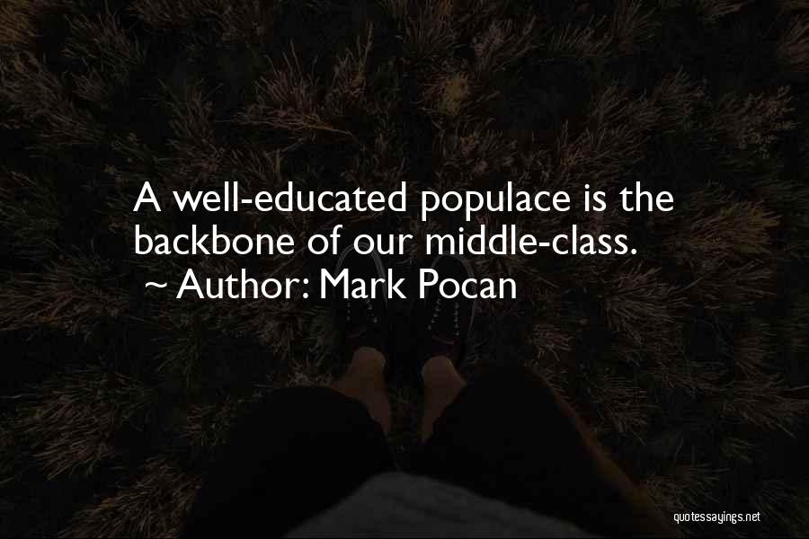 Mark Pocan Quotes: A Well-educated Populace Is The Backbone Of Our Middle-class.