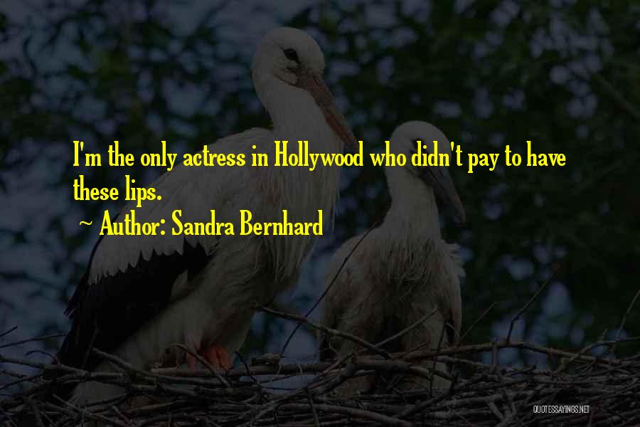 Sandra Bernhard Quotes: I'm The Only Actress In Hollywood Who Didn't Pay To Have These Lips.