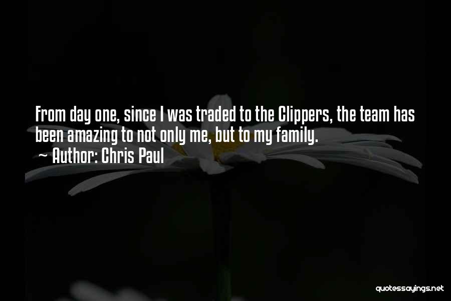 Chris Paul Quotes: From Day One, Since I Was Traded To The Clippers, The Team Has Been Amazing To Not Only Me, But