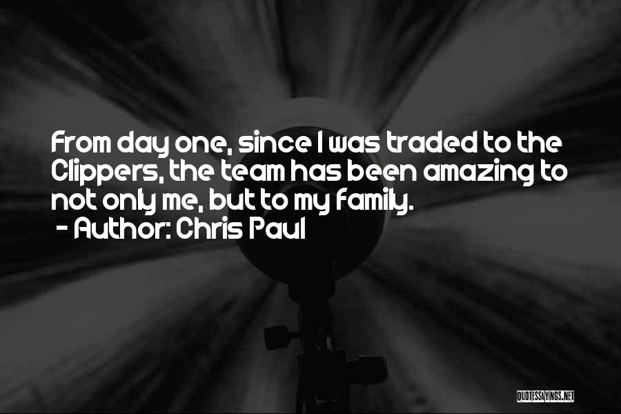 Chris Paul Quotes: From Day One, Since I Was Traded To The Clippers, The Team Has Been Amazing To Not Only Me, But