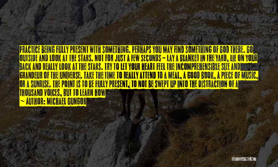 Michael Gungor Quotes: Practice Being Fully Present With Something. Perhaps You May Find Something Of God There. Go Outside And Look At The