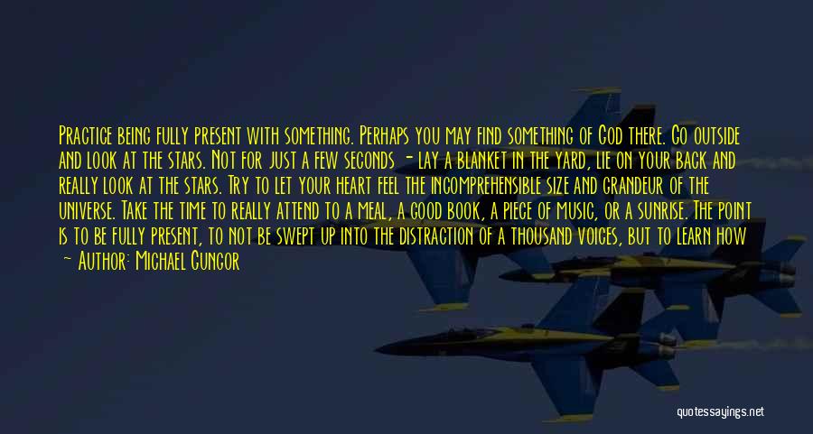 Michael Gungor Quotes: Practice Being Fully Present With Something. Perhaps You May Find Something Of God There. Go Outside And Look At The