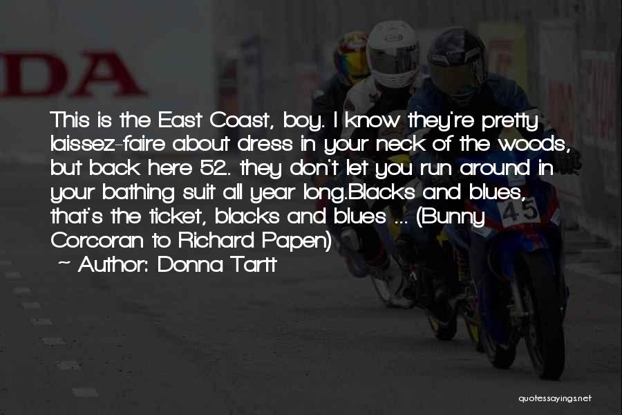 Donna Tartt Quotes: This Is The East Coast, Boy. I Know They're Pretty Laissez-faire About Dress In Your Neck Of The Woods, But