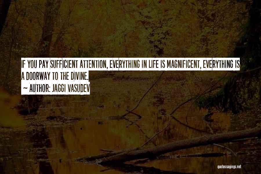 Jaggi Vasudev Quotes: If You Pay Sufficient Attention, Everything In Life Is Magnificent, Everything Is A Doorway To The Divine.