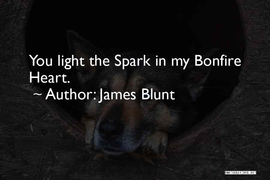 James Blunt Quotes: You Light The Spark In My Bonfire Heart.