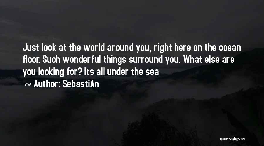 SebastiAn Quotes: Just Look At The World Around You, Right Here On The Ocean Floor. Such Wonderful Things Surround You. What Else