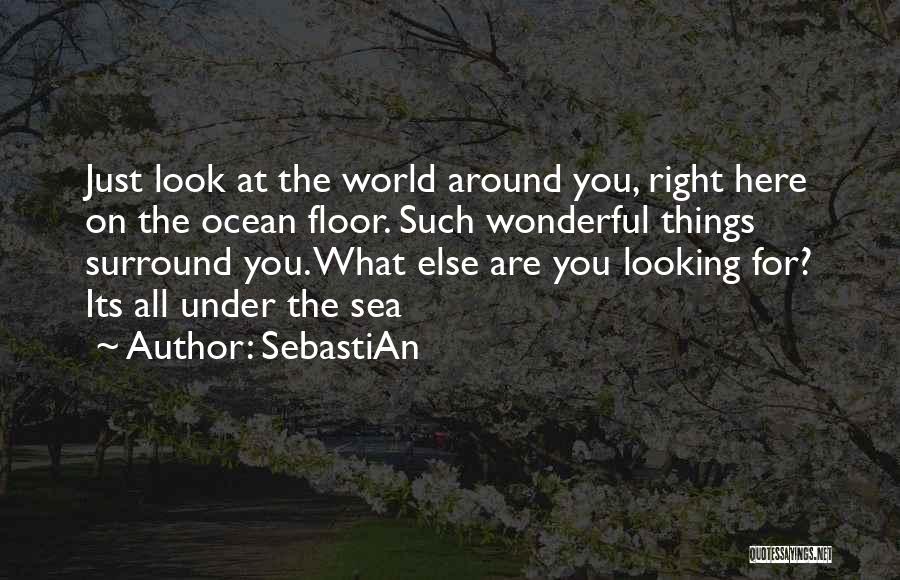 SebastiAn Quotes: Just Look At The World Around You, Right Here On The Ocean Floor. Such Wonderful Things Surround You. What Else