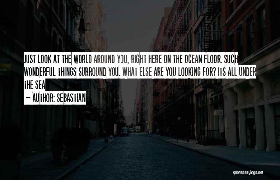 SebastiAn Quotes: Just Look At The World Around You, Right Here On The Ocean Floor. Such Wonderful Things Surround You. What Else