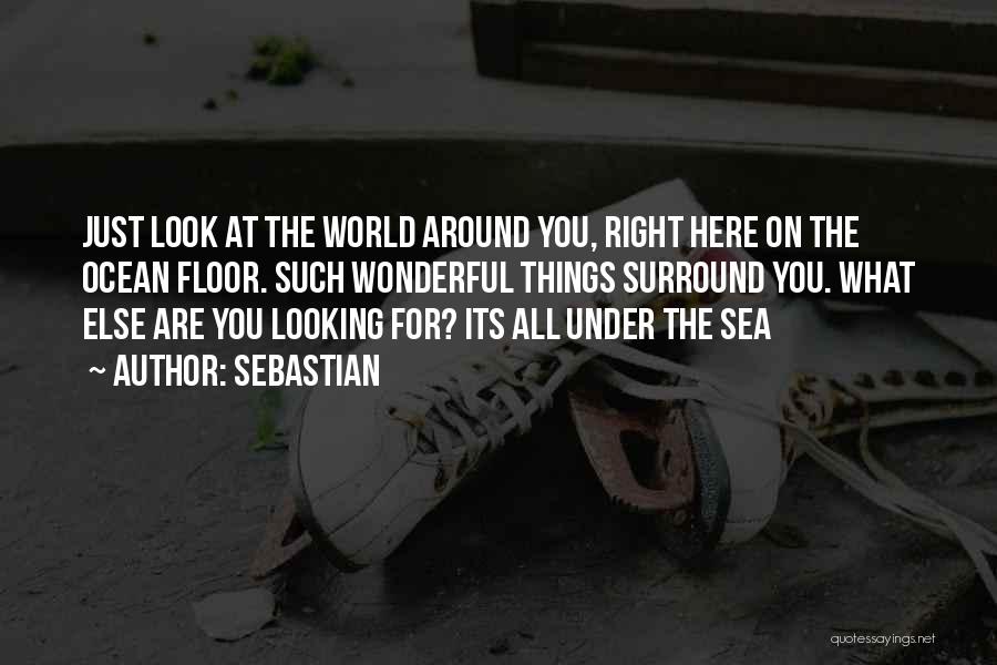 SebastiAn Quotes: Just Look At The World Around You, Right Here On The Ocean Floor. Such Wonderful Things Surround You. What Else