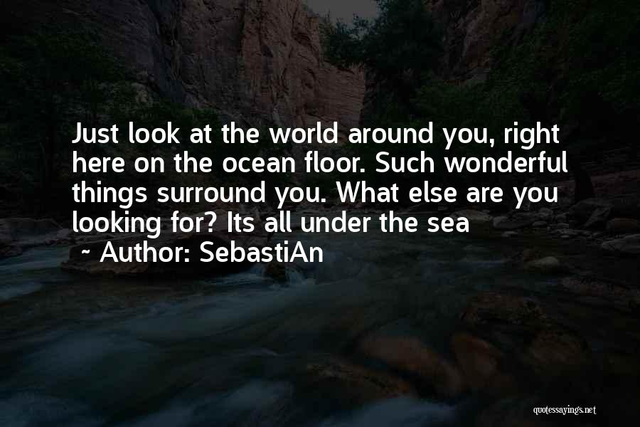 SebastiAn Quotes: Just Look At The World Around You, Right Here On The Ocean Floor. Such Wonderful Things Surround You. What Else