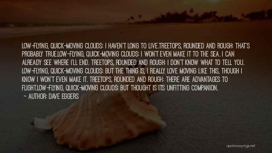 Dave Eggers Quotes: Low-flying, Quick-moving Clouds: I Haven't Long To Live.treetops, Rounded And Rough: That's Probably True.low-flying, Quick-moving Clouds: I Won't Even Make